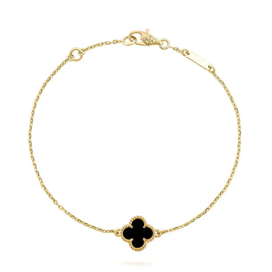 [Kincade Jewelery]Kincade ONYX SINGLE FLOWER BRACELET