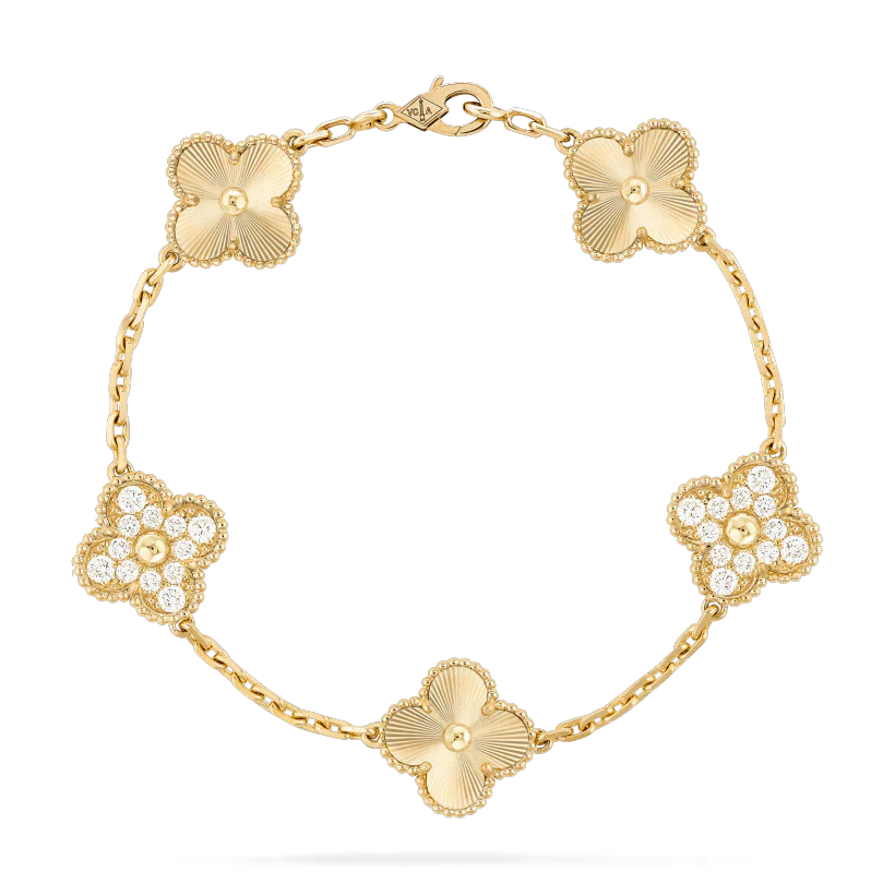 [Kincade Jewelery]Kincade BRACELET 5 MOTIFS GOLD DIAMOND