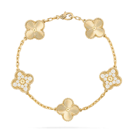 [Kincade Jewelery]Kincade BRACELET 5 MOTIFS GOLD DIAMOND
