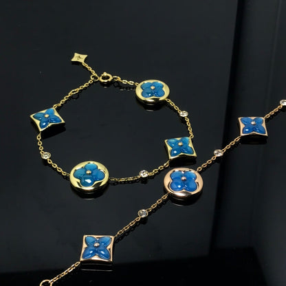 [Kincade Jewelery]STAR AND SUN 4 MOTIF BLUE BRACELET