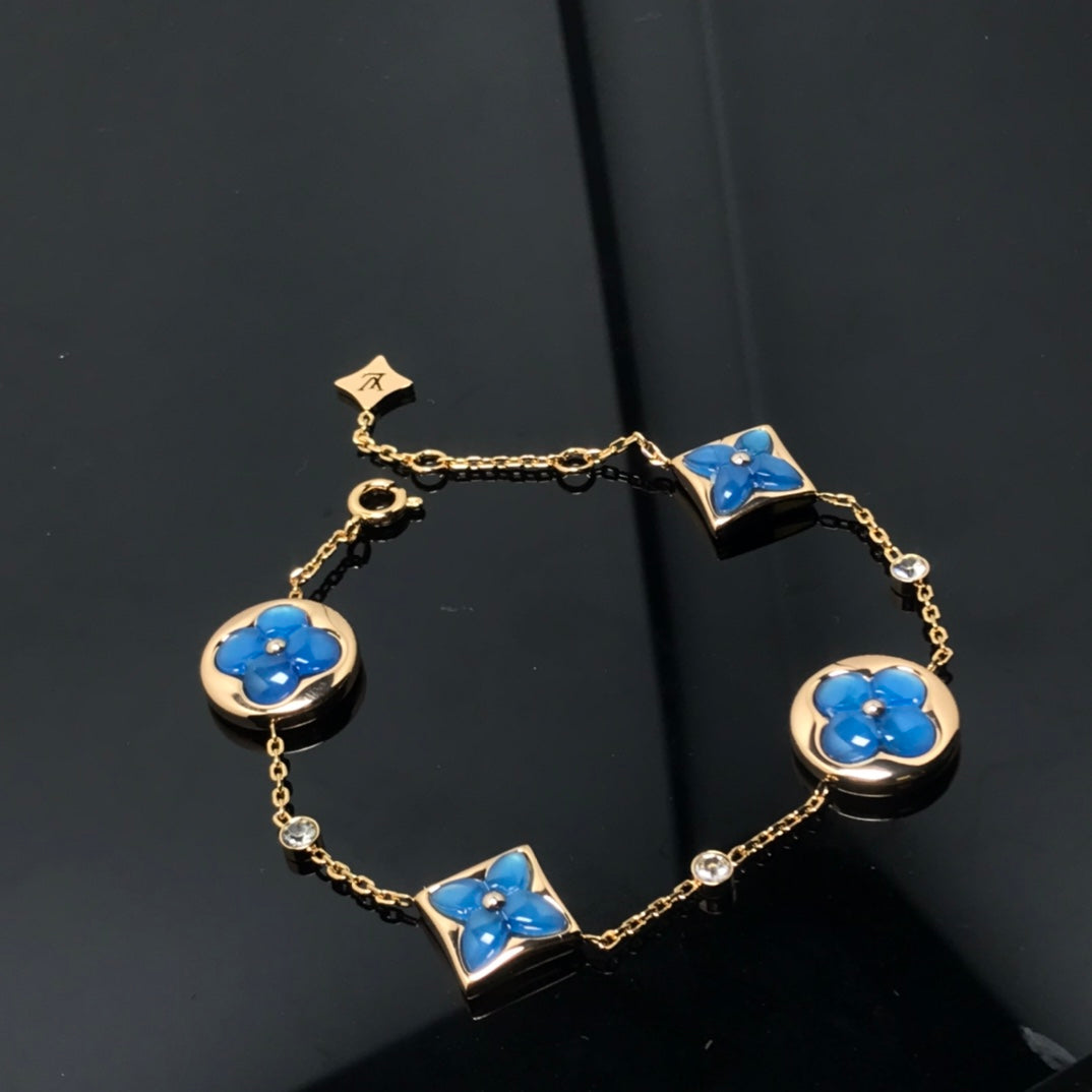 [Kincade Jewelery]STAR AND SUN 4 MOTIF BLUE BRACELET