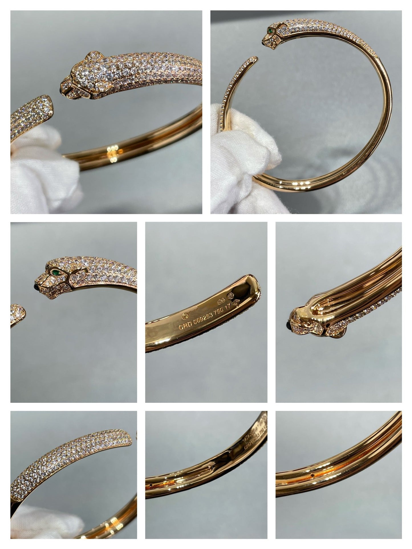[Kincade Jewelery]PANTHERE FULL DIAMOND OPEN BRACELET