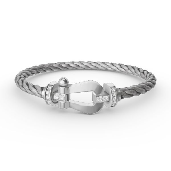 [Kincade Jewelery]FORCE LARGE HORSESHOE HALF DIAMOND BRACELET SILVER
