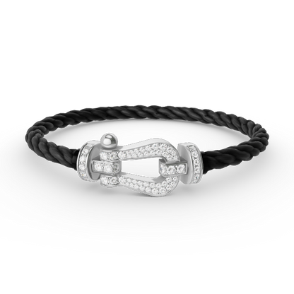 [Kincade Jewelery]FORCE LARGE HORSESHOE FULL DIAMOND BRACELET SILVER